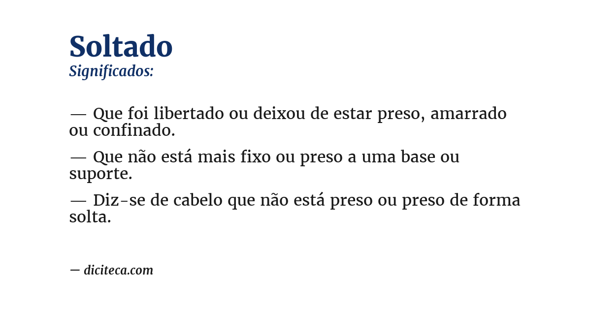 Significado de soltado