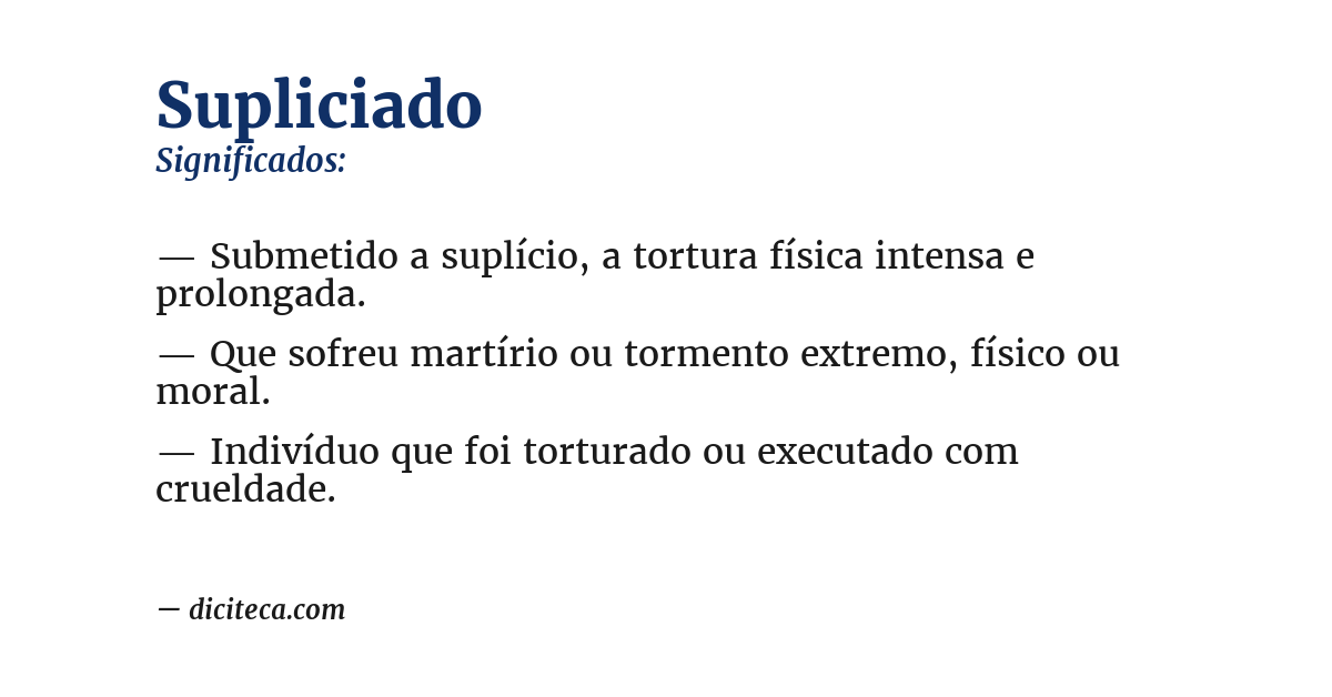 Significado de supliciado