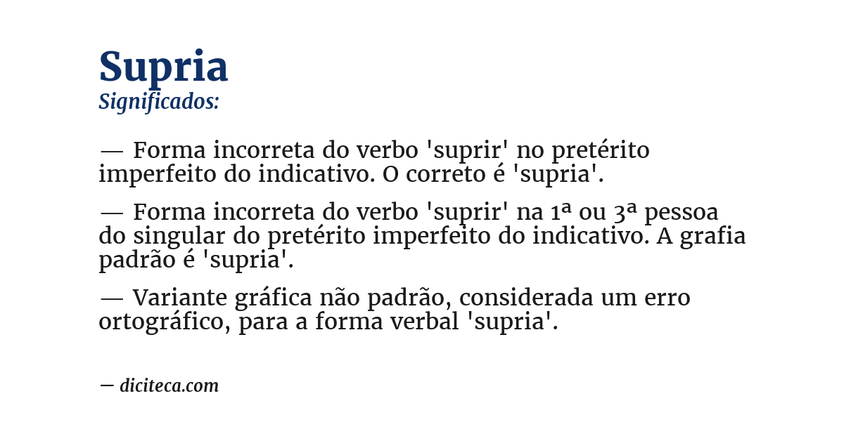 Significado de supria