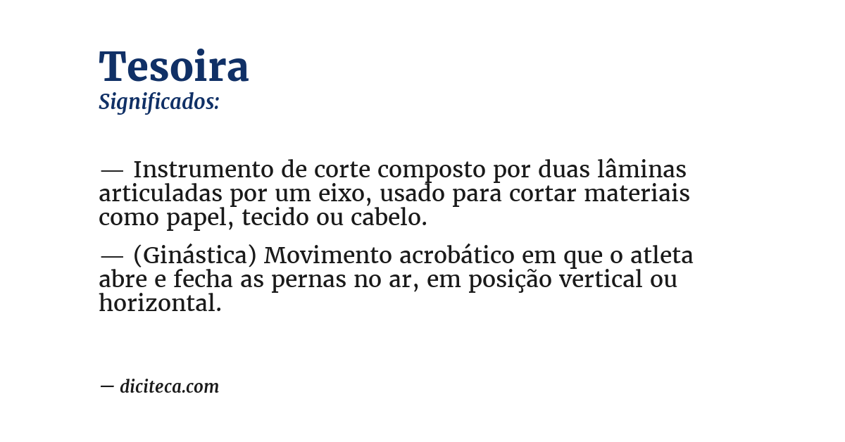 Significado de tesoira