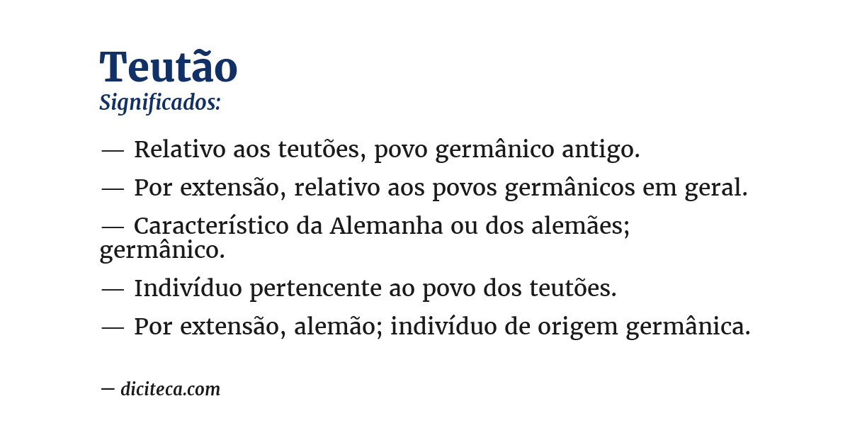 Significado de teutão