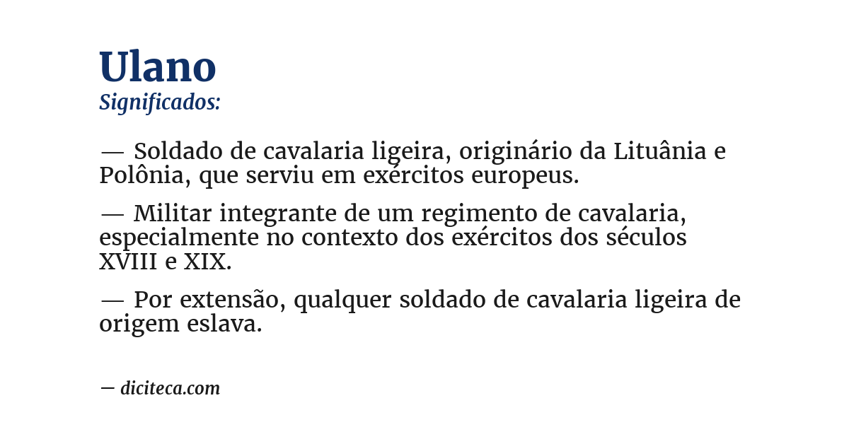 Significado de ulano