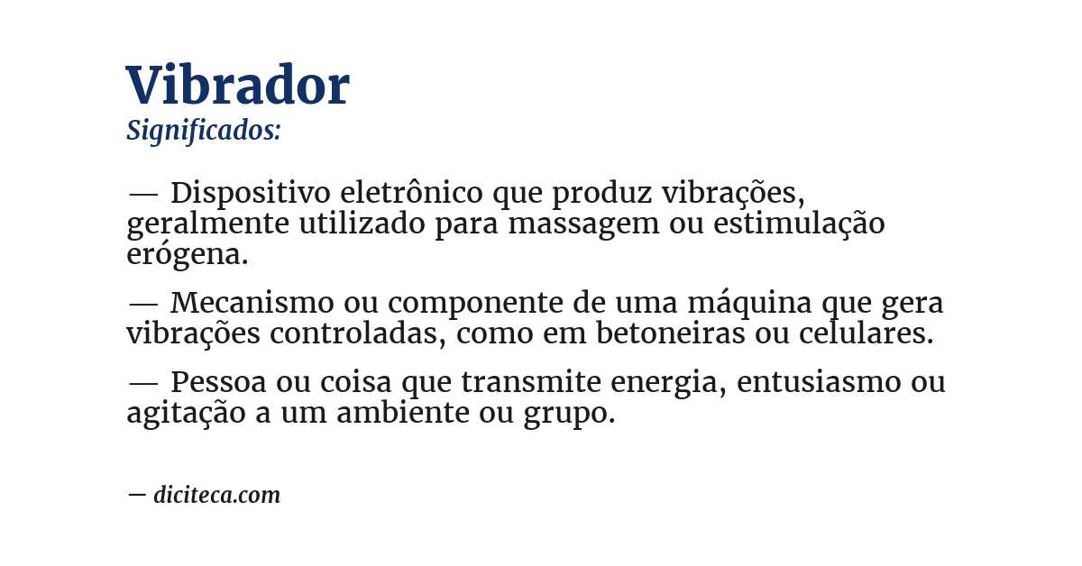 Significado de vibrador