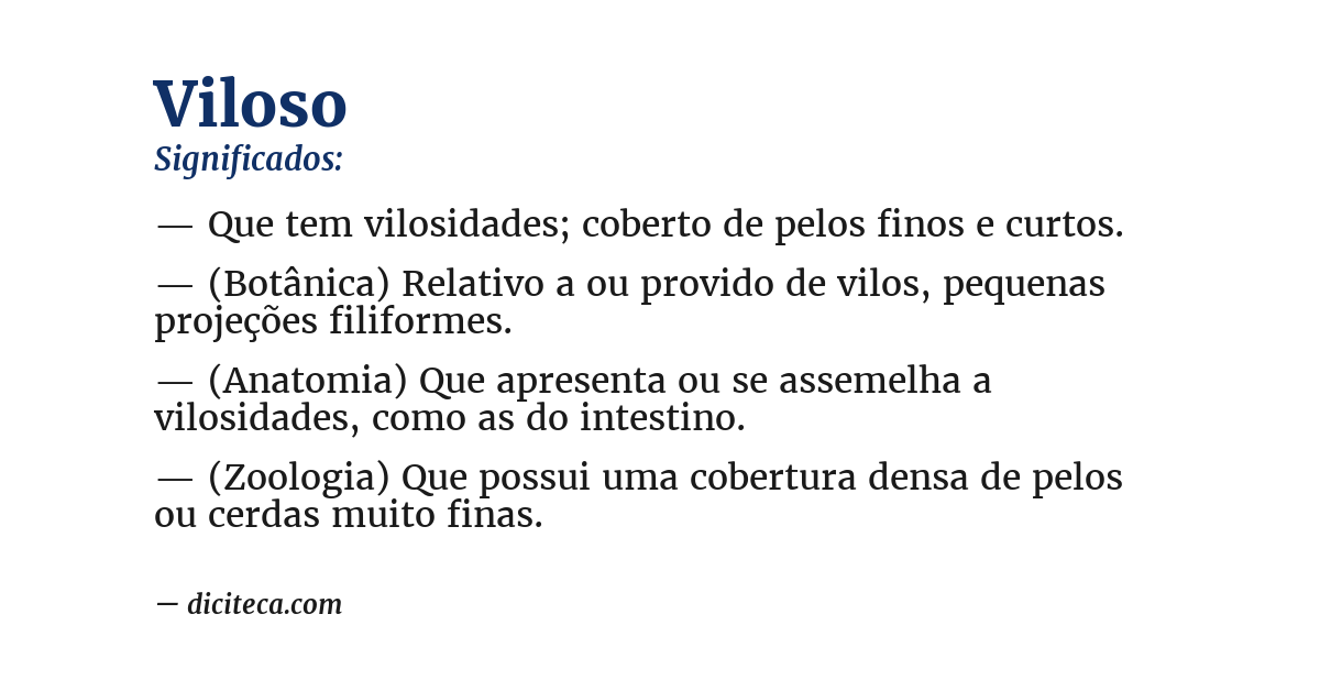 Significado de viloso