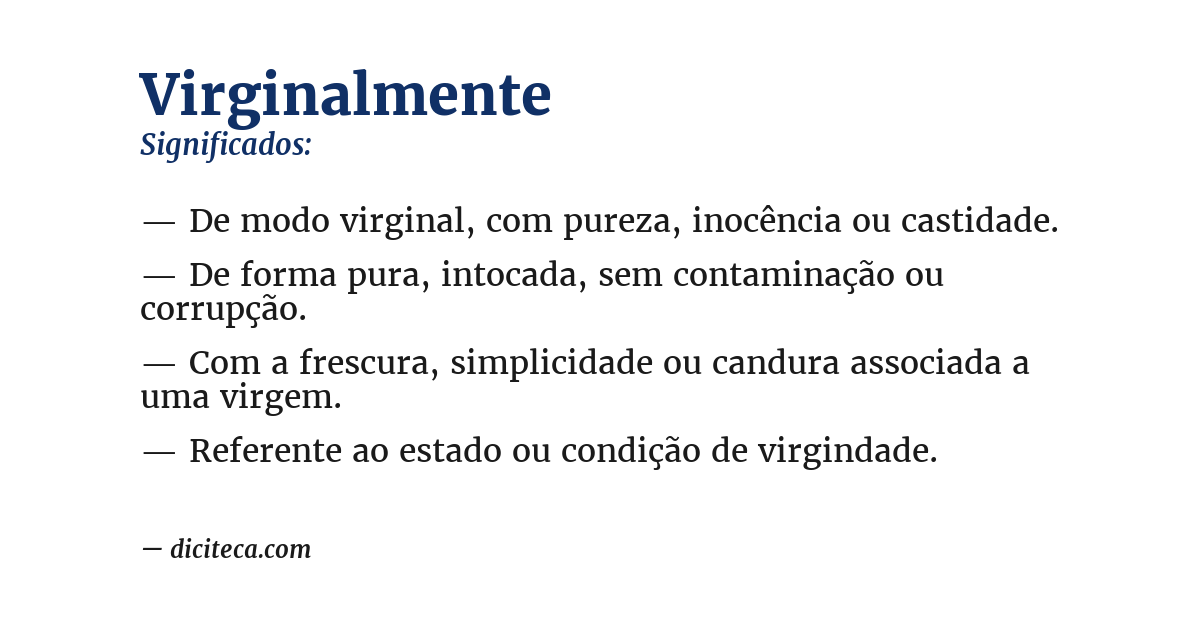 Significado de virginalmente