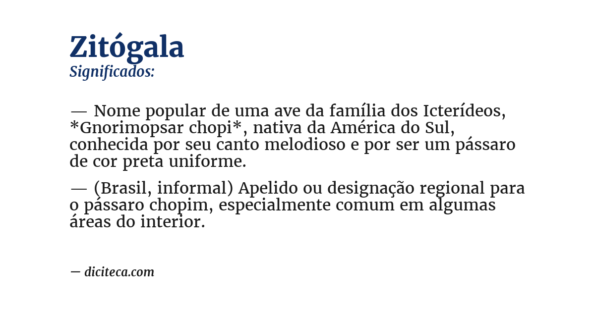 Significado de zitógala