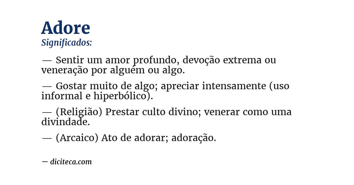 Significado de adore