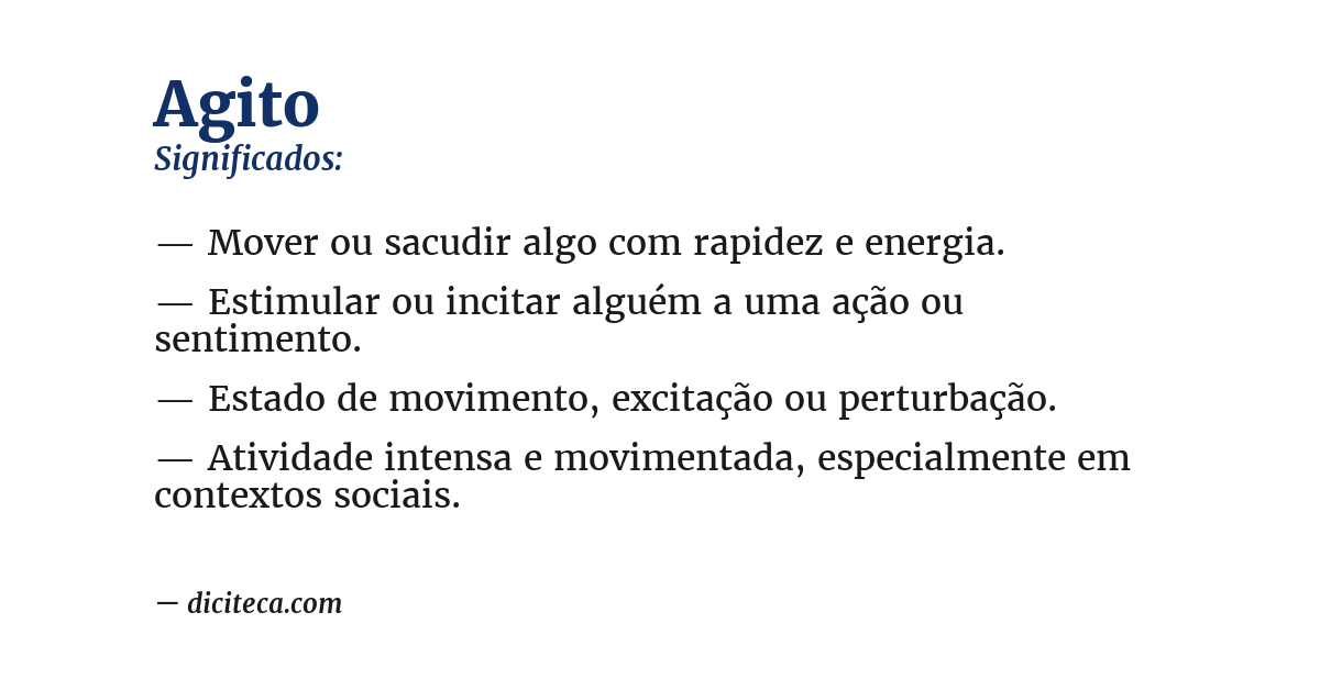 Significado de agito