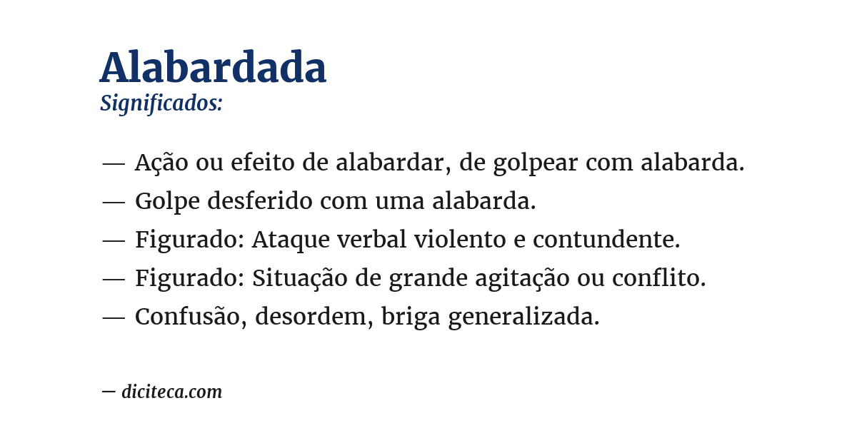 Significado de alabardada