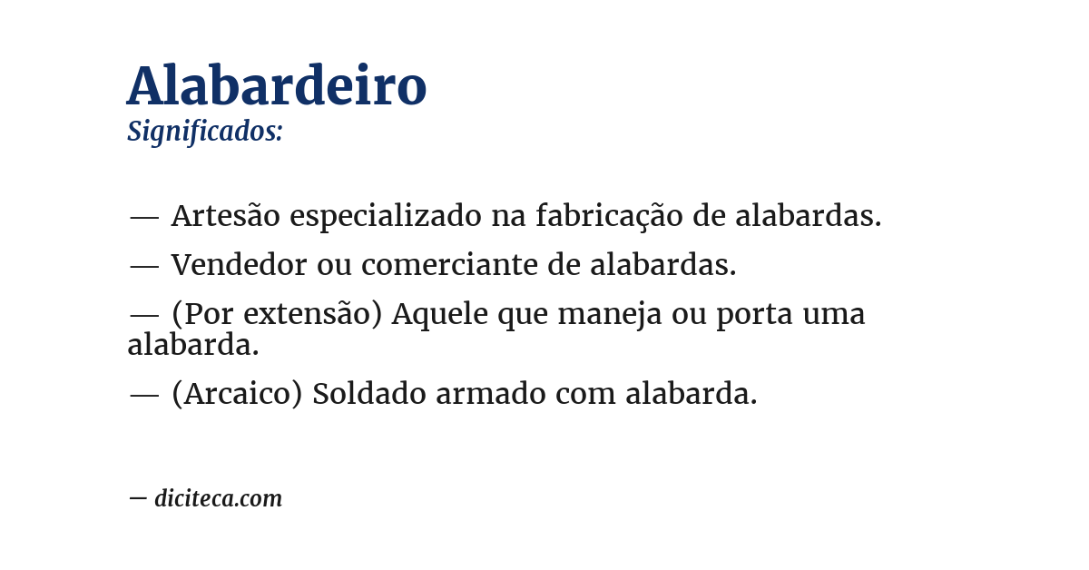 Significado de alabardeiro
