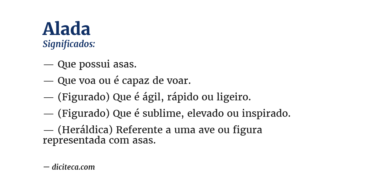 Significado de alada