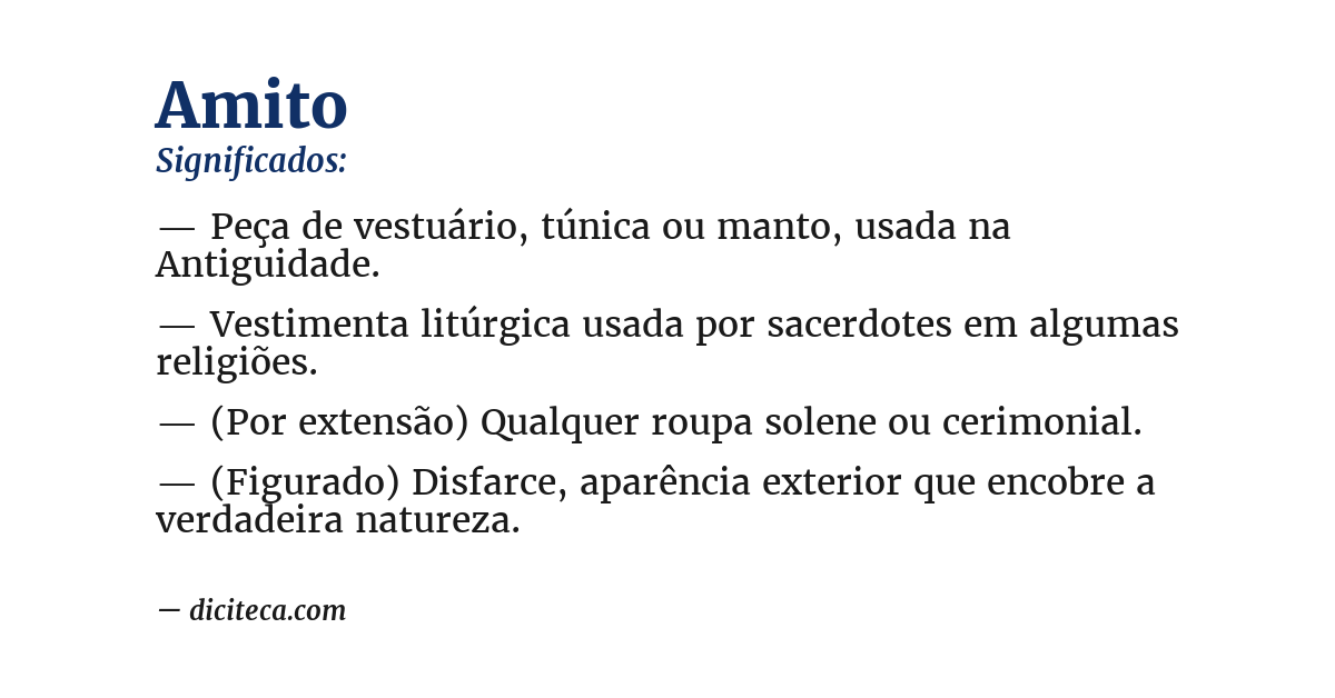 Significado de amito
