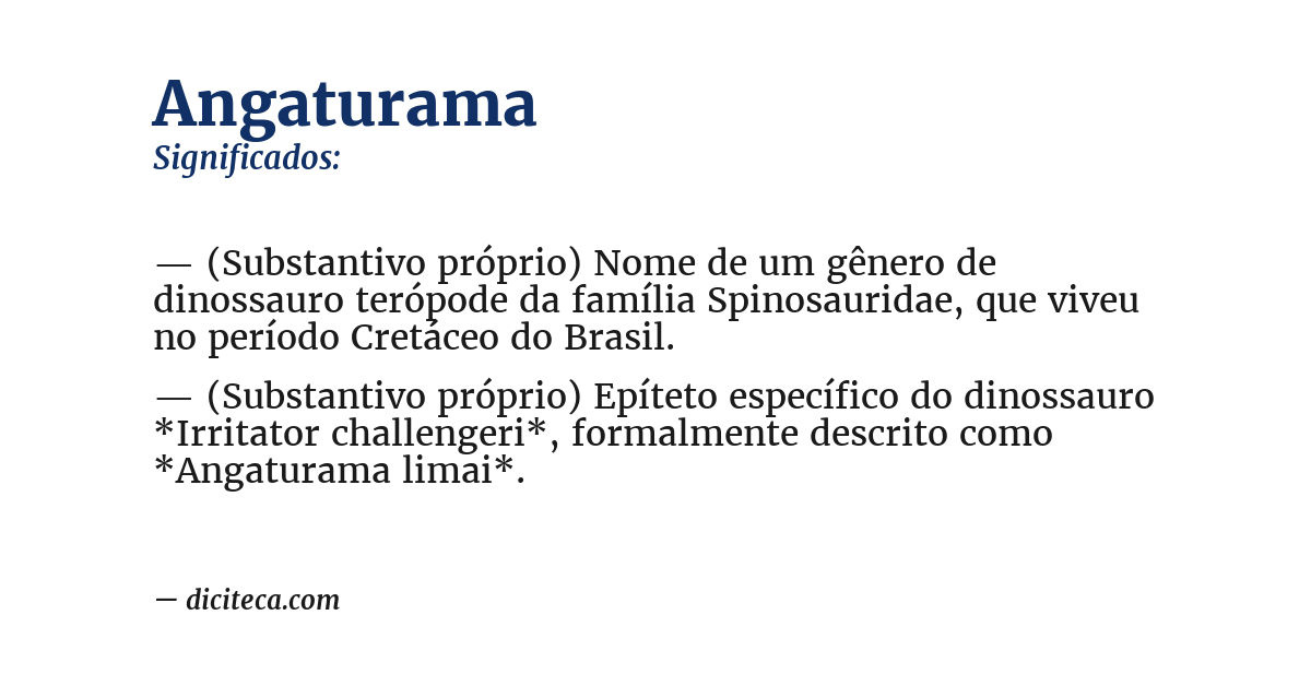 Significado de angaturama