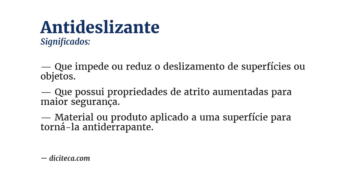 Significado de antideslizante