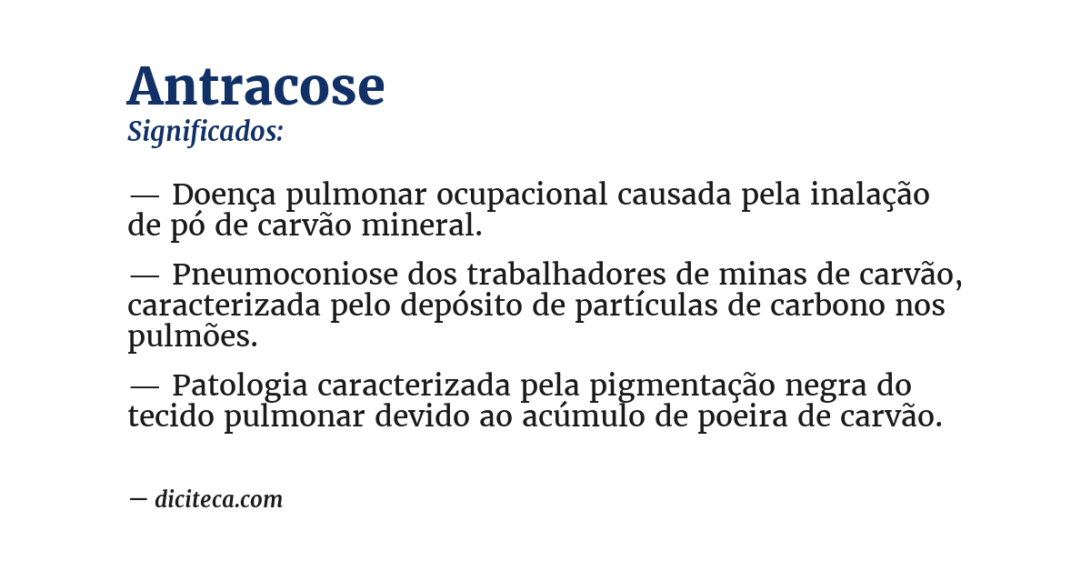 Significado de antracose