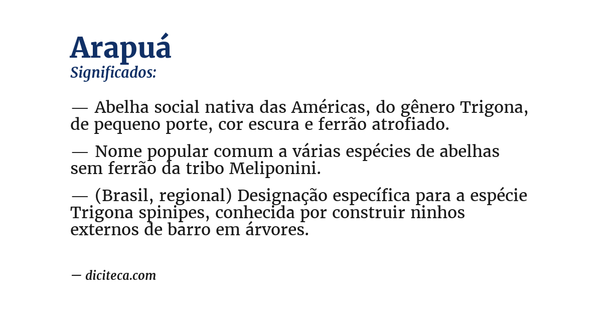 Significado de arapuá