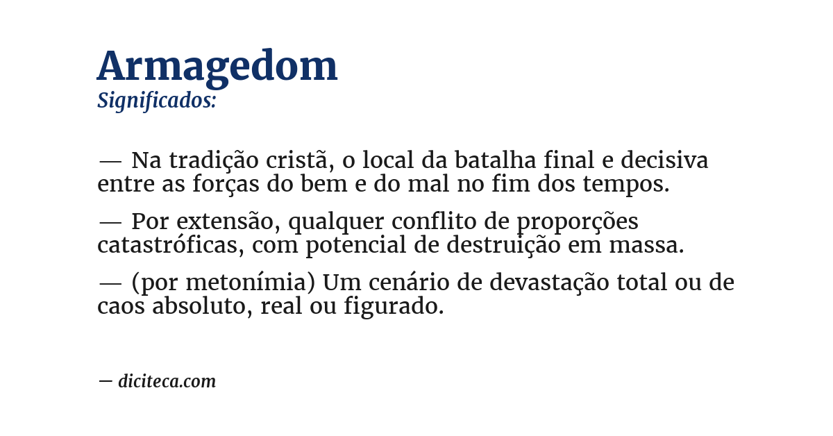 Significado de armagedom