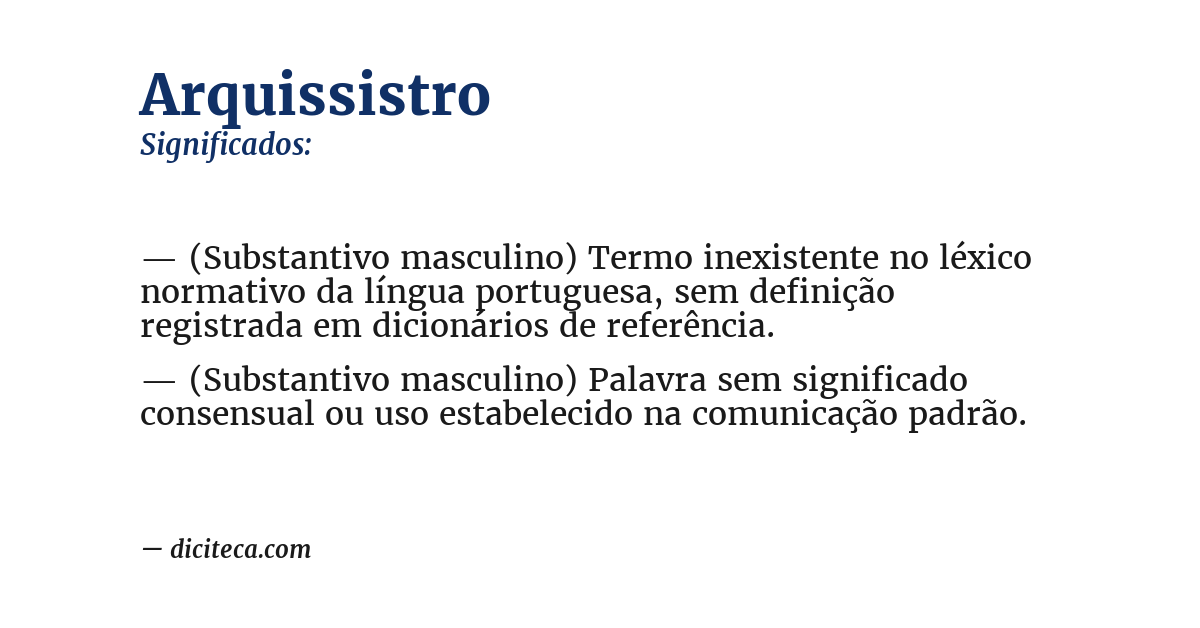Significado de arquissistro