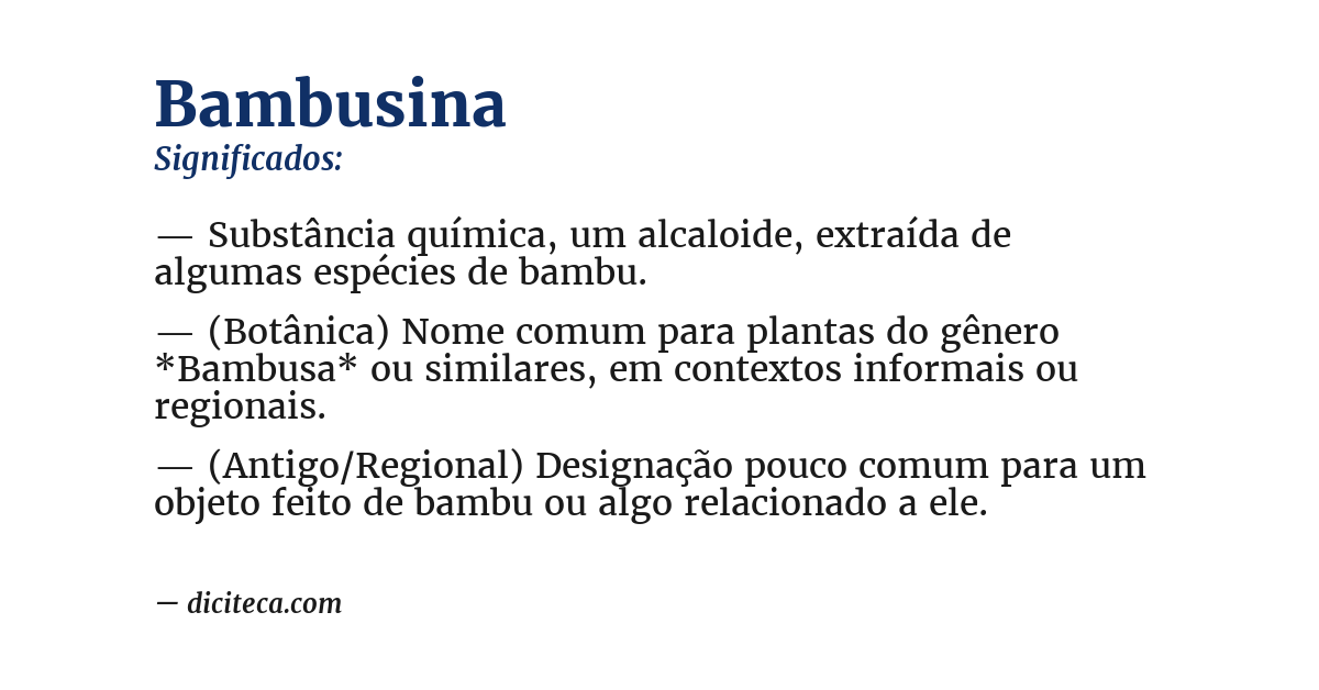Significado de bambusina