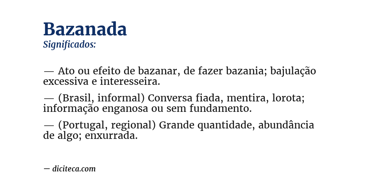Significado de bazanada