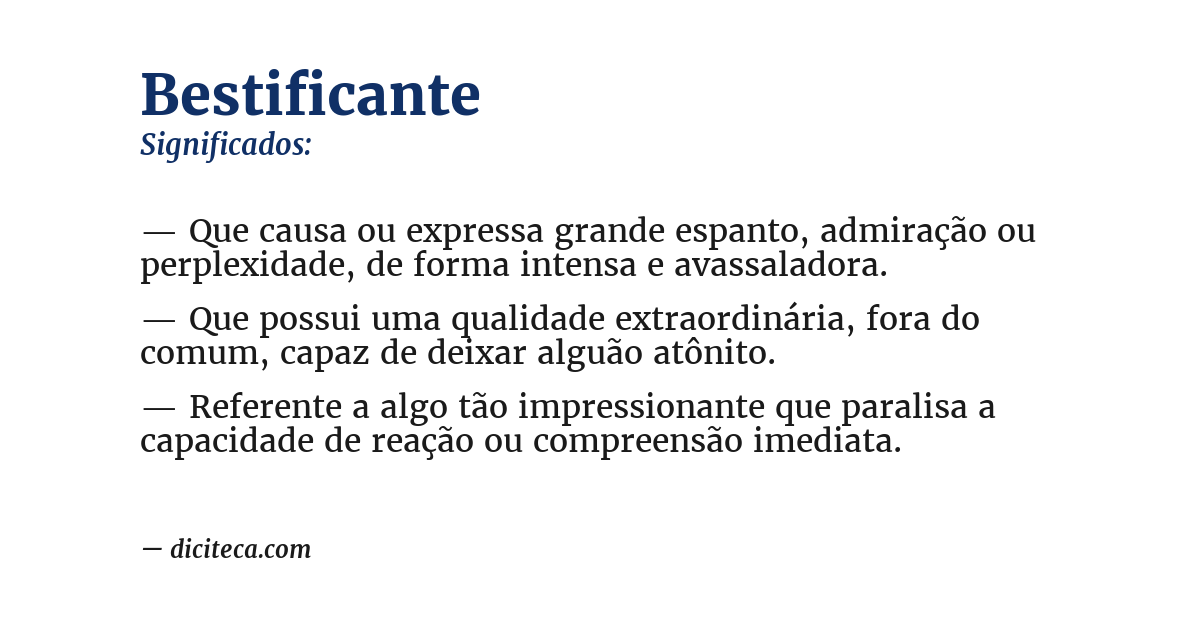 Significado de bestificante