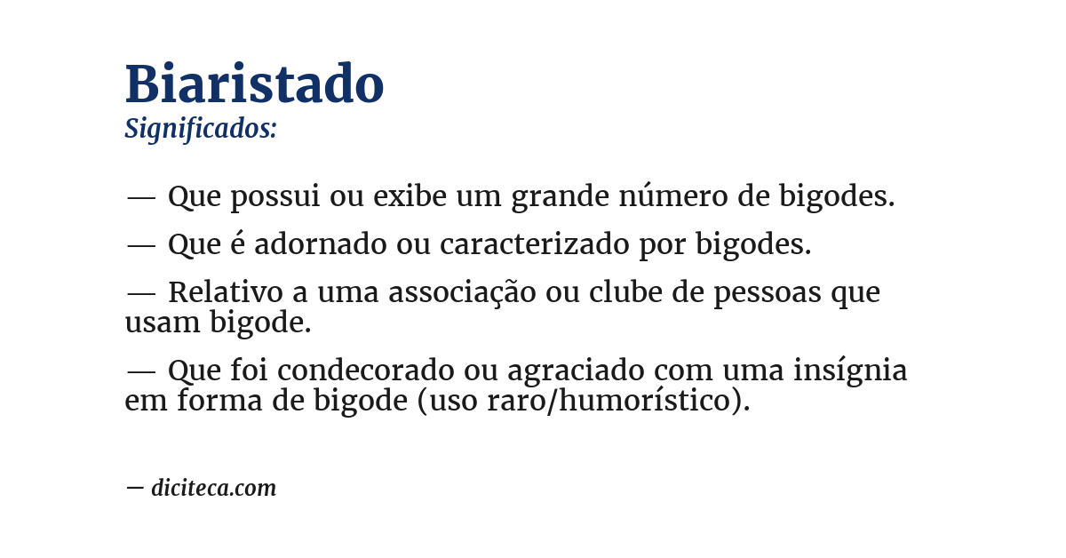 Significado de biaristado