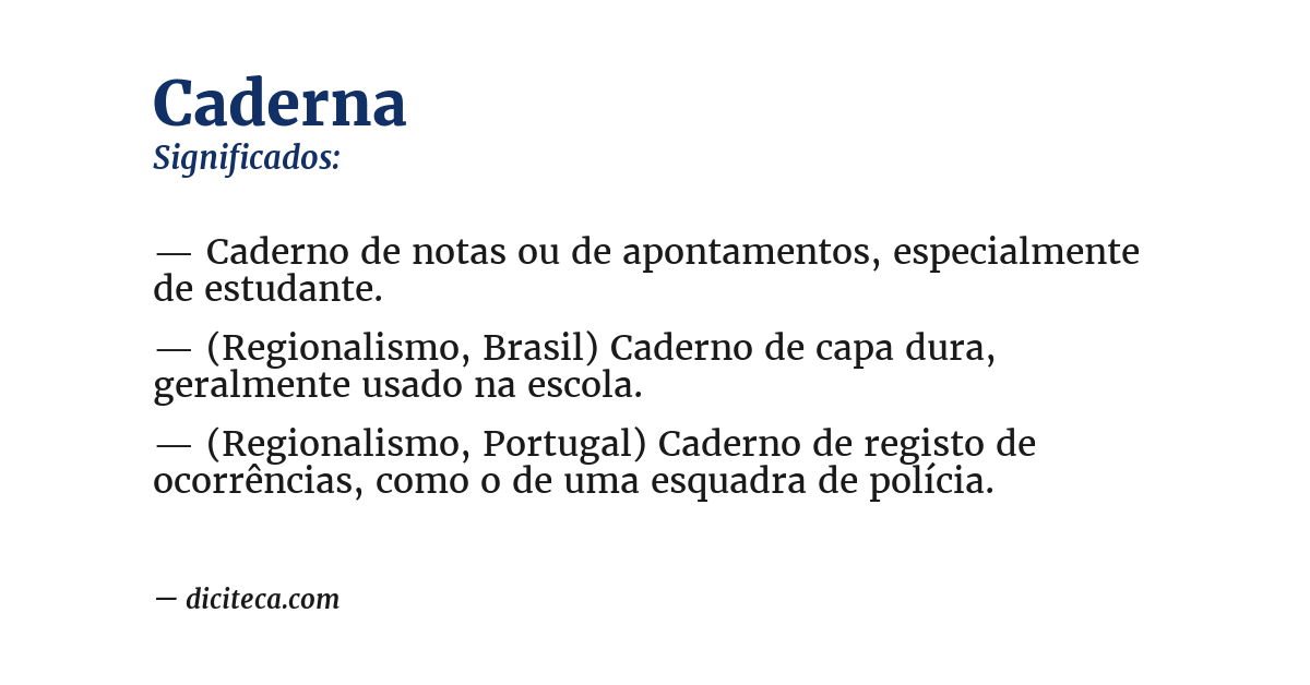 Significado de caderna