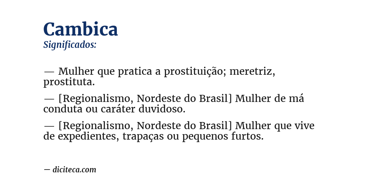 Significado de cambica