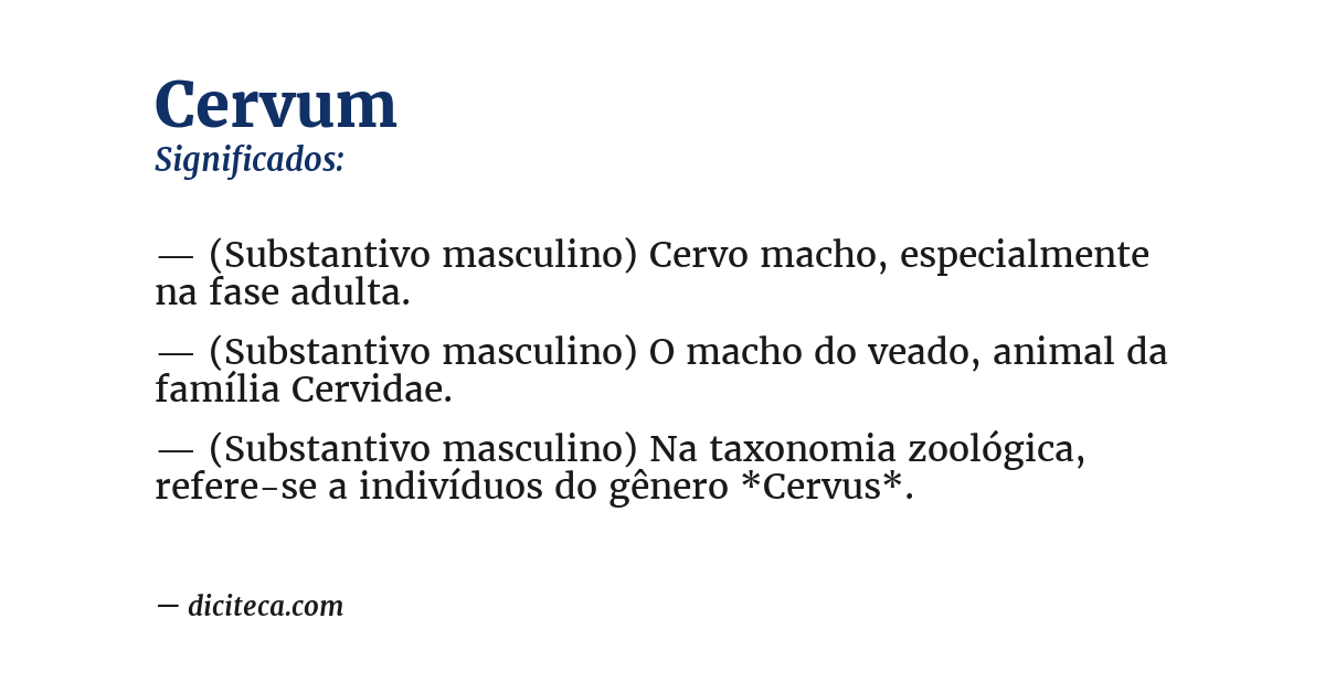 Significado de cervum