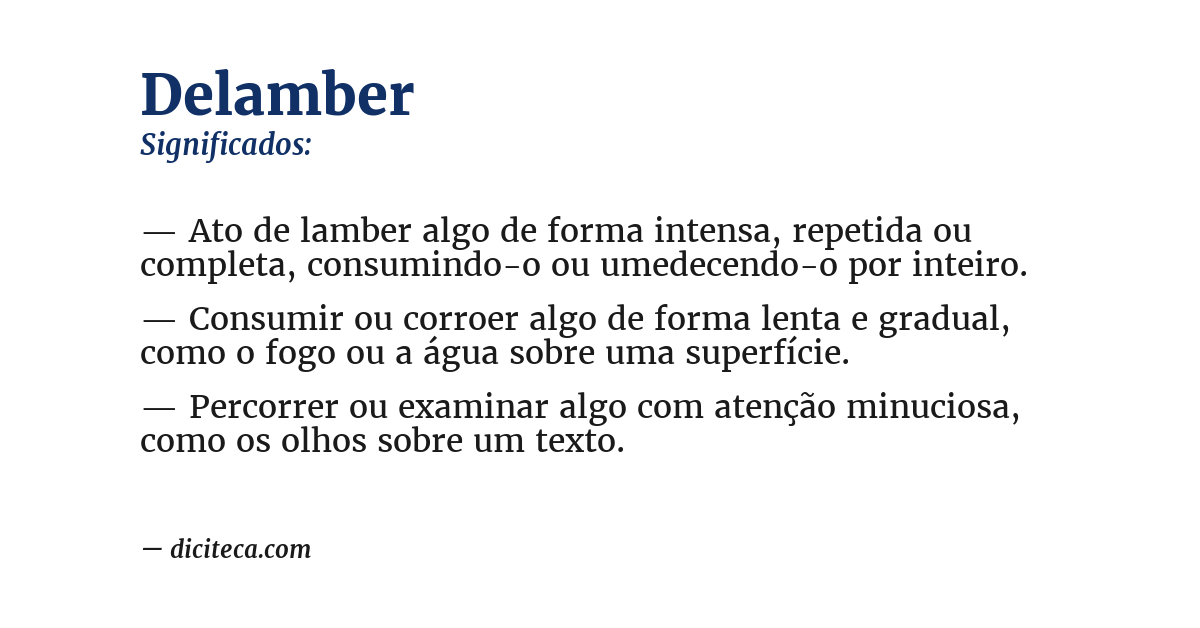 Significado de delamber