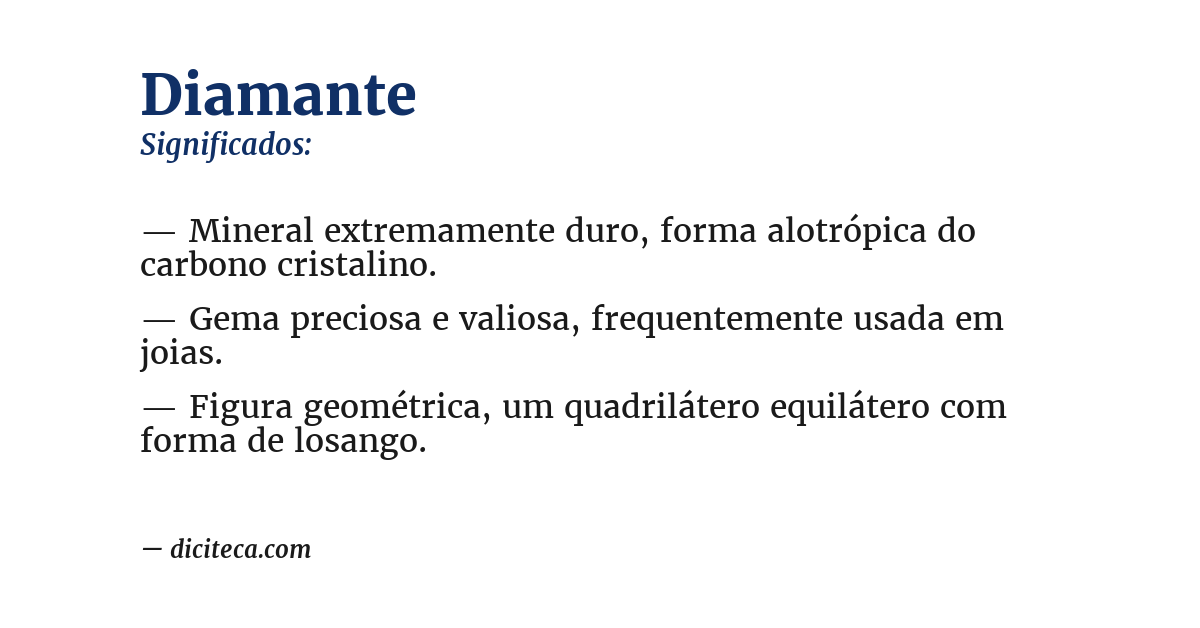 Significado de diamante