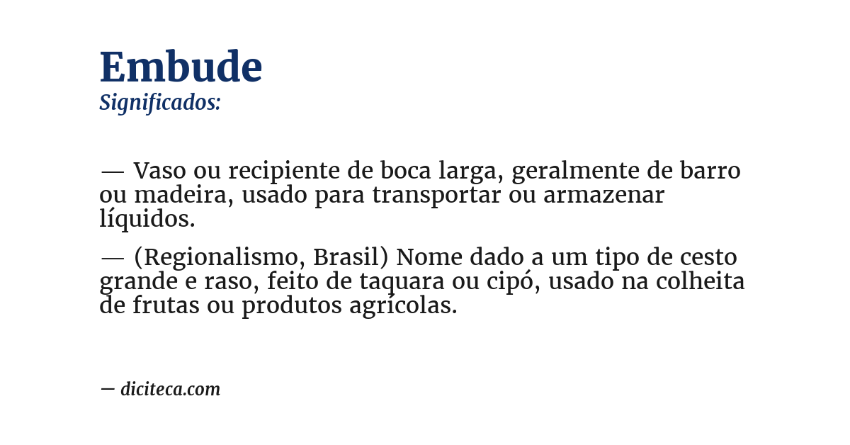 Significado de embude