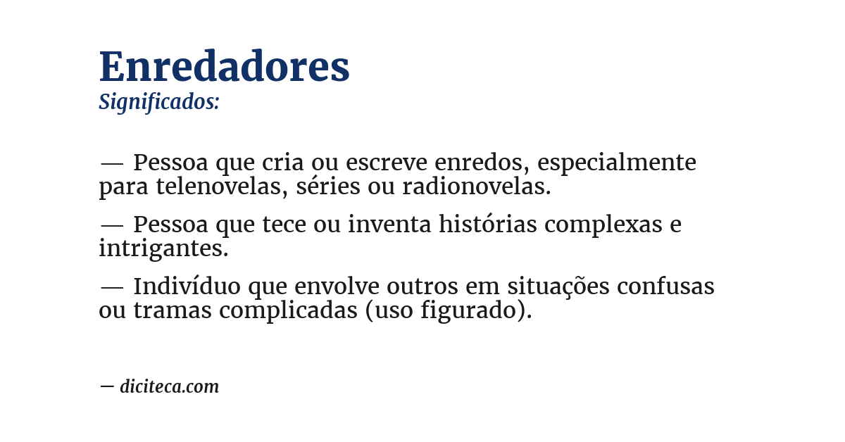 Significado de enredadores