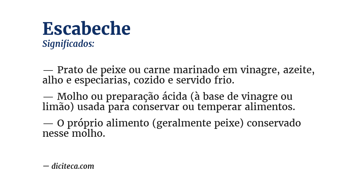 Significado de escabeche
