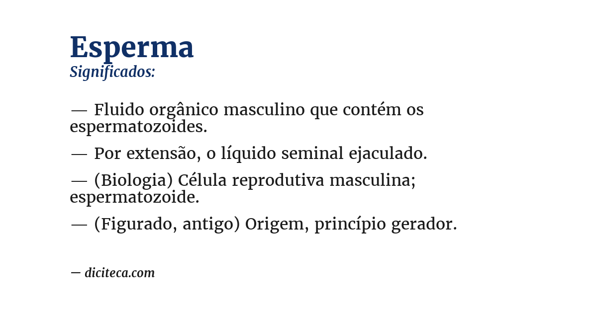 Significado de esperma