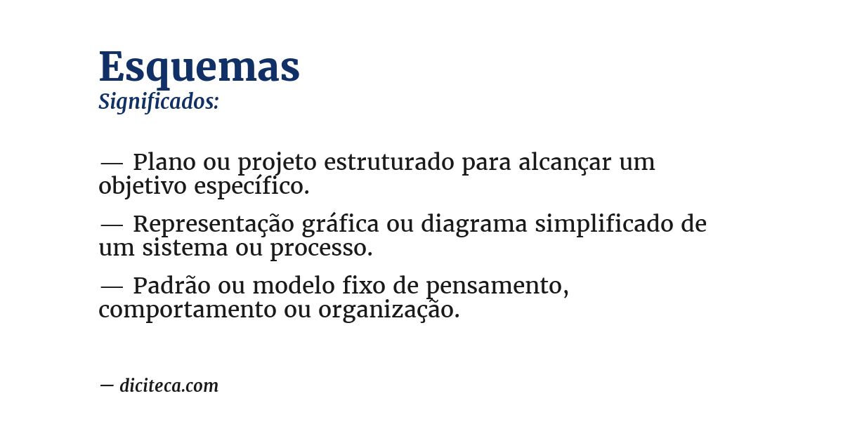 Significado de esquemas