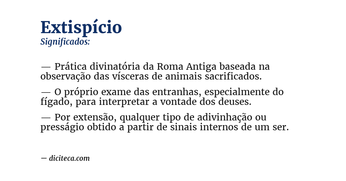 Significado de extispício