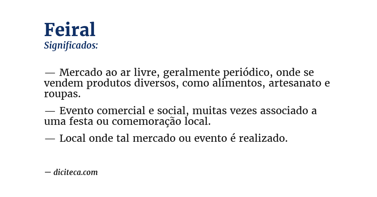 Significado de feiral