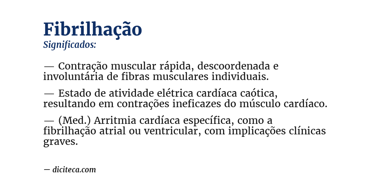 Significado de fibrilhação