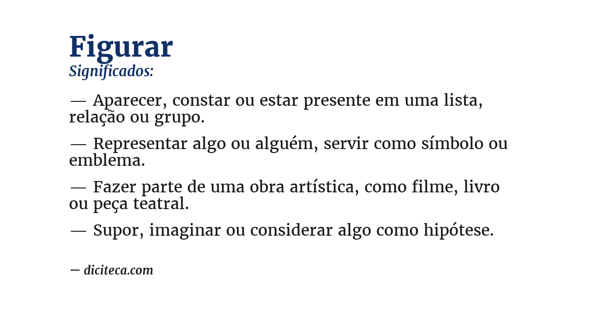 Significado de figurar