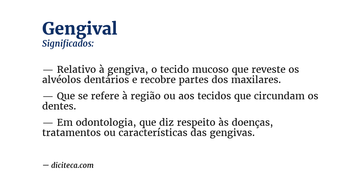 Significado de gengival
