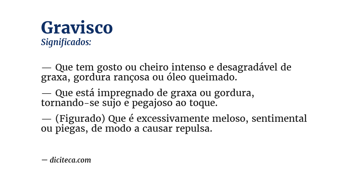 Significado de gravisco