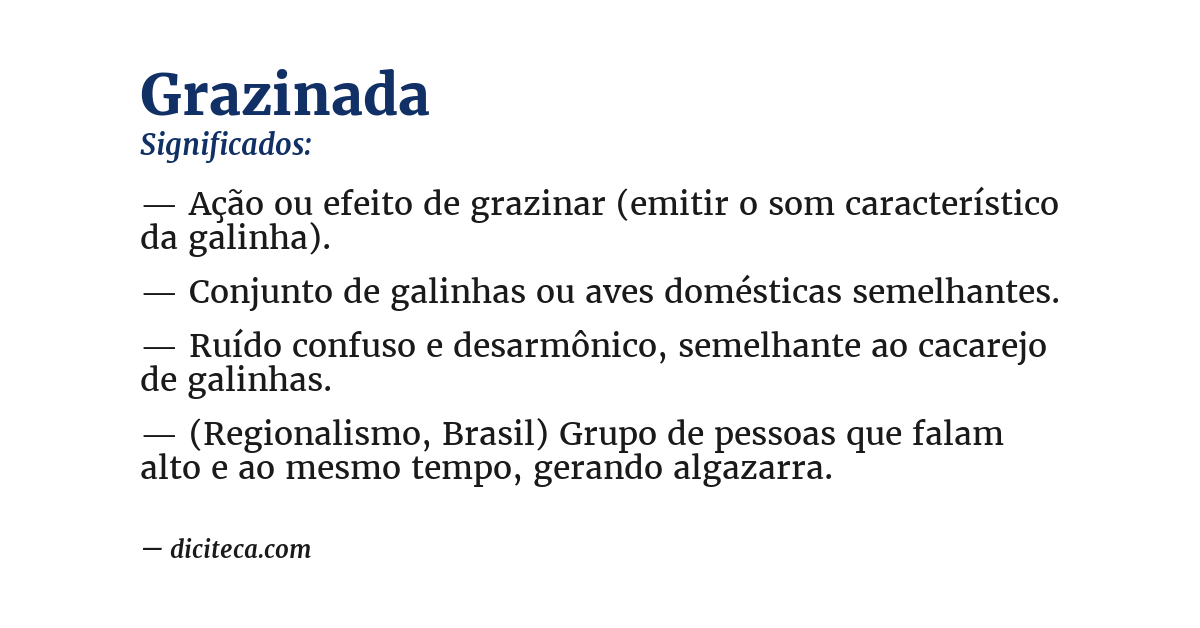 Significado de grazinada