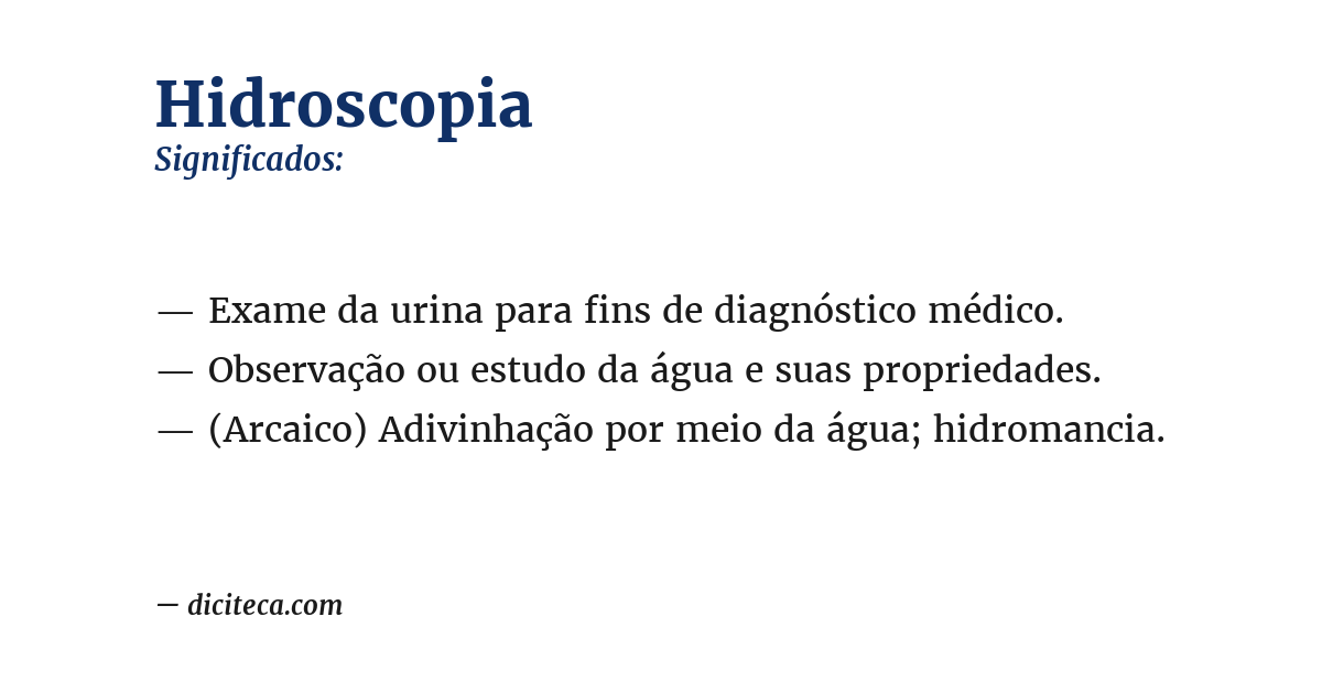 Significado de hidroscopia