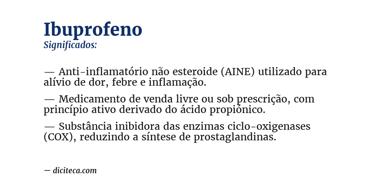 Significado de ibuprofeno