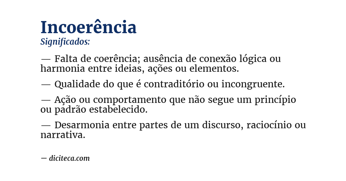 Significado de incoerência