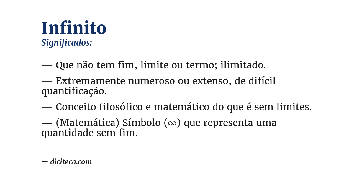 Significado de infinito