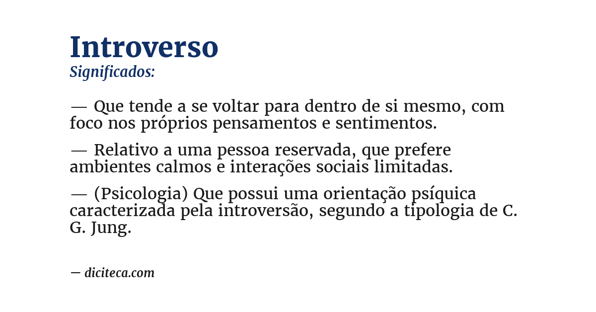Significado de introverso