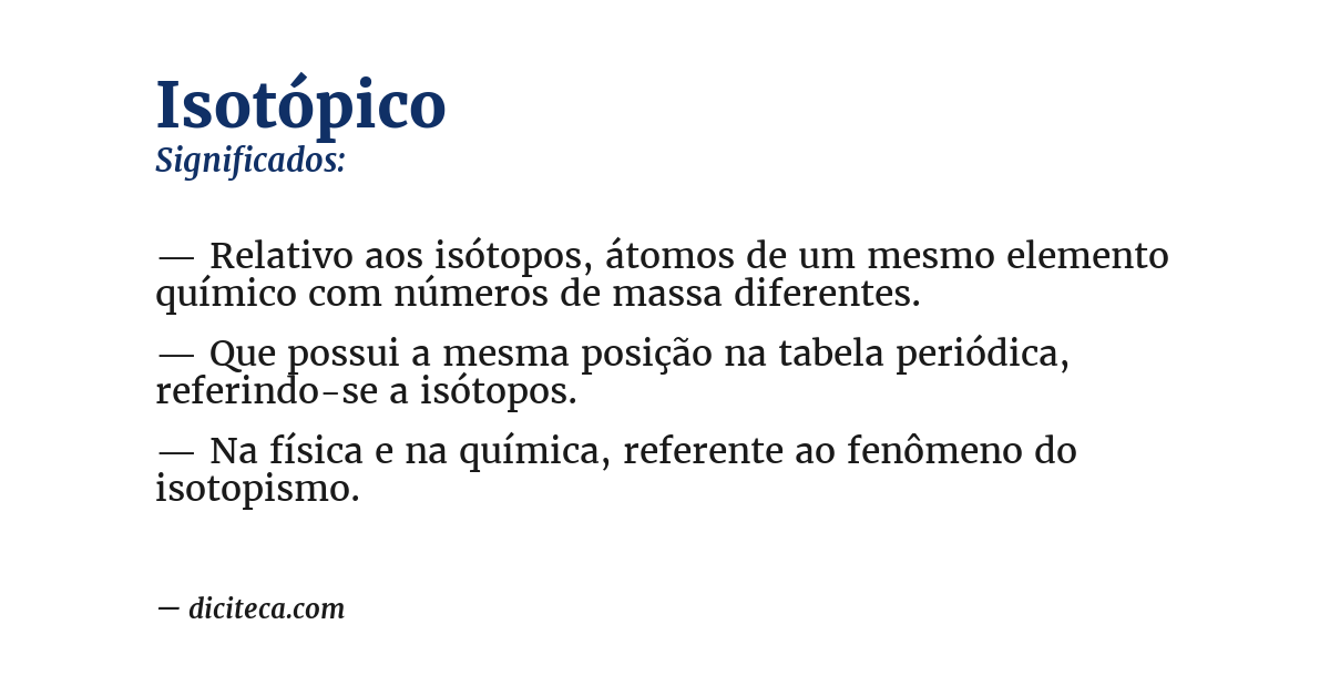 Significado de isotópico