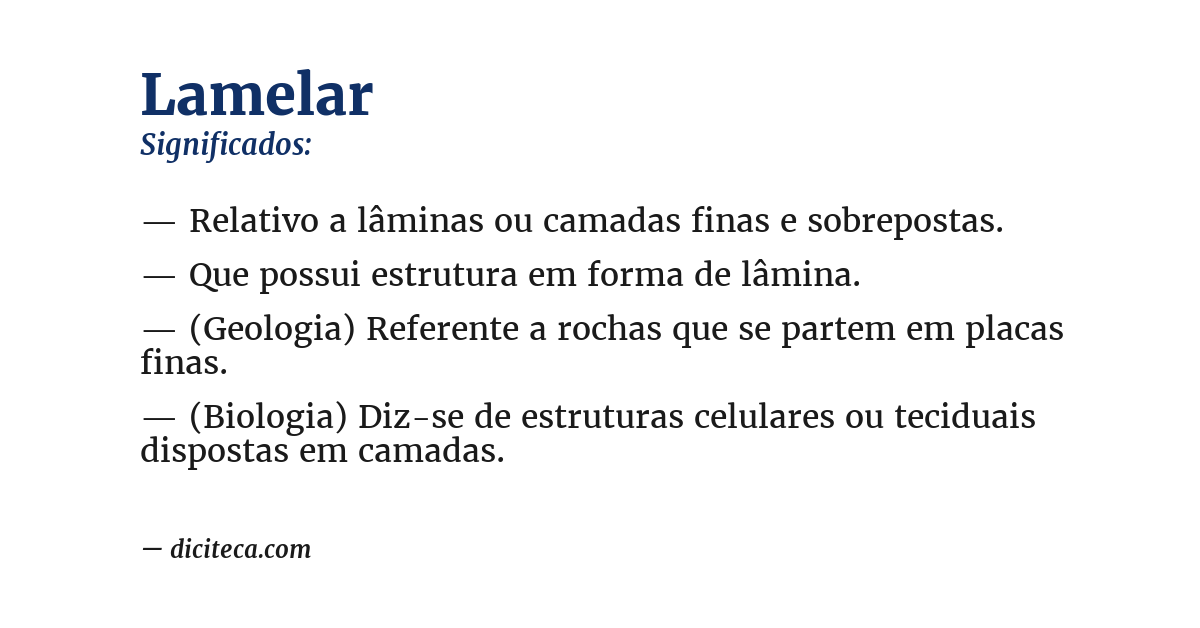 Significado de lamelar